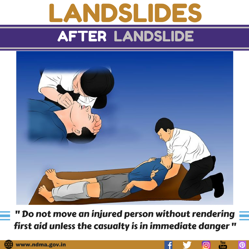 Don’t move an injured person without rendering first aid unless the casualty is in immediate danger 